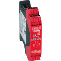 El módulo de la seguridad de Preventa XPS-ABV, 24 C.C. de V, 2 NINGUNOS + 1 retrasó NO, 0.15-3s retrasa