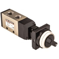 Válvula mech del selector de la torcedura 5/2black del 1/4in