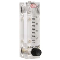Flujómetro, aire de 0.22 SCFH, escala de 2 ", exactitud del 5%, latón, tipo VFA, serie de VF