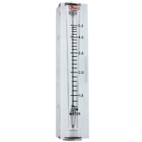 Flujómetro, VFB, 0.6-5 GPM del agua, 4-en. Escala, el 3% Accur., conec del extremo/inoxidable mojada