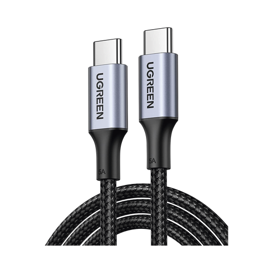 Cable USB-C a USB-C | 1 Metro | Carga RÃ¡pida de hasta 100W | Transferencia de datos 480 Mbps | PD3.0 | QC4.0/3.0/2.0 | FPC | AFC | ProtecciÃ³n Integrada| Caja de Aluminio | Nylon Trenzado | Amplia Compatibilidad | Color Negro.