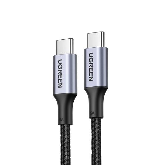 Cable USB-C a USB-C | 2 Metros | Carga RÃ¡pida de hasta 100W | Transferencia de datos 480 Mbps | PD3.0 | QC4.0/3.0/2.0 | FPC | AFC | ProtecciÃ³n Integrada| Caja de Aluminio | Nylon Trenzado | Amplia Compatibilidad | Color Negro.
