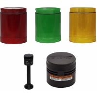 Unidad de Stacklight, de la lente y del difusor, ámbar, LED cilíndrico, 24VAC/DC, serie E26
