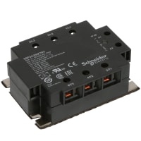 montaje del panel del tornillo del relais de estado sólido 3PST-NO, SCR cero de la cruz,  50 A,  140 VAC