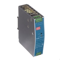 Fuente de alimentación, AC-DC, 12V, 6.3A, 100-264V adentro, incluido, montaje del carril del estruendo, serie de NDR