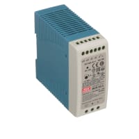 Fuente de alimentación, AC-DC, 5V, 10A, 100-264V adentro, Encl, montaje del carril del estruendo, PFC, serie de MDR