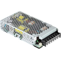 Fuente de alimentación, AC-DC, 15V, 10A, 85-264V adentro, incluido, montaje del panel, 150W, PFC, serie de PBA