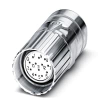 Conec, Circ, M23, zócalo, cable, Str, 17 posición, señal, fijación de tornillo