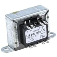 Montaje secundario primario del panel 24VAC del transformador de energía 6VA 115/230VAC