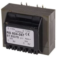 el transformador 2 del PWB 6VA hizo salir la CA primaria 9V de la CA de 115 230V secundaria