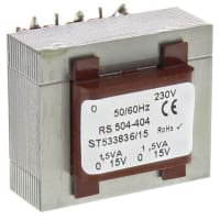 El transformador del PWB 3VA 2 hizo salir la CA primaria 15V de la CA 230V secundaria