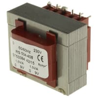 El transformador del PWB 3VA 2 hizo salir la CA primaria 9V de la CA 230V secundaria