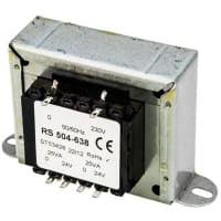 el transformador del montaje del chasis 50VA 2 hizo salir la CA primaria 24V de la CA 230V secundaria