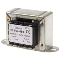 el transformador 2 del montaje del chasis 20VA hizo salir la CA primaria 20V de la CA 230V secundaria