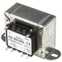 El transformador del montaje del chasis 20VA 2 hizo salir la CA primaria 24V de la CA 230V secundaria