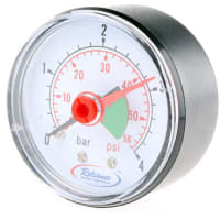 Tamaño positivo análogo BSP 1/4 de la conexión del dial 4bar de la galga de presión