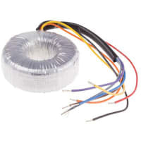 Salida del transformador 30VA 2 de Toroidal 115, 230VAC x 2 primario 9VAC secundario