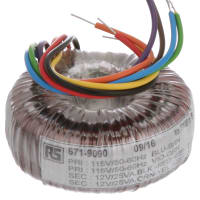 El transformador 50VA 2 de Toroidal hizo salir 115, 230VAC primario 2 x 12VAC secundario