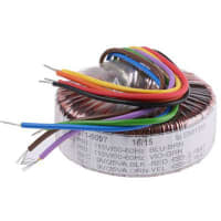 Salida del transformador 50VA 2 de Toroidal 115, 230VAC x 2 primario 9VAC secundario
