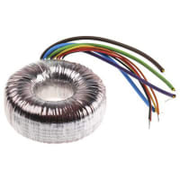 Salida del transformador 80VA 2 de Toroidal 115, 230VAC x 2 primario 25VAC secundario