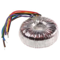 Salida del transformador 160VA 2 de Toroidal 115, 230VAC x 2 primario 12VAC secundario