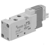 Sola válvula de solenoide, 2-Pos, montaje bajo, 24VDC, L enchufe, comp del CE, 5000 serie