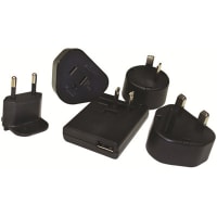 Fuente de alimentación, AC-DC, 5V, 1A, 85-264V adentro, incluido, enchufe de pared, USB, 5W, serie de PSA05F