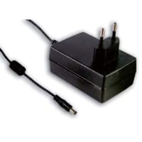 Euro Plug, Enclosed, 18W Power Supply, 9.0V2.00A, 18 AWG, GST120A Series de AC-DC