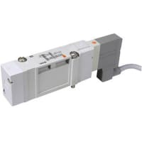 La válvula de solenoide, aire, 4-Position se dobla el solenoide 3-Port, NC/NC, interno, 24VDC, SV
