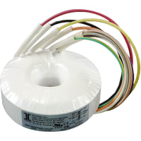 Transformador, grado médico, toroide, 500VA, 100-240VAC, 100V@5A/50V@10A