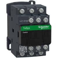 Contactor LC1, 3P, 25 A, 7.5 kilovatio, 220VAC, serie de TeSys Deca