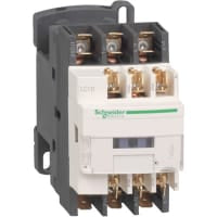Contactor LC1, 3-P, 25 A, 7.5 kilovatio, 72 VDC, serie de TeSys D