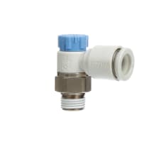 Flow Control, elbow, 1/8R port, tube de 8m m, meter adentro | SMC