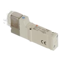 Válvula de solenoide, posición de 2, Mt bajo, puerto de 5, 24V, .35W, L enchufe, CE, serie VQZ1000 | SMC