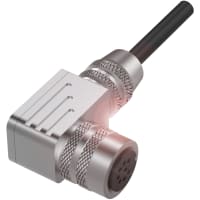 Escoja Cordset terminado, angulo recto femenino M16 de la coleta, 5 m, PUR, serie de BCC