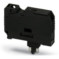 Funda el enchufe, 10A, negro, P-FU 6,3X32 LED 24-EX