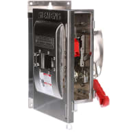 Interruptor de seguridad, 30A, 3 poste, 600 VAC, terminal del estirón, NEMA4X, serie de HNF