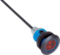 Sensor fotoeléctrico cilíndrico, 400m m, rojo de Visbl, PNP, cable, 3-Wire, los 2m