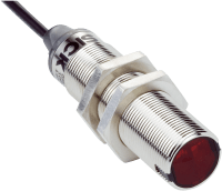 Sensor fotoeléctrico cilíndrico, 400m m, rojo de Visbl, NPN, cable, 4-Wire, los 2m