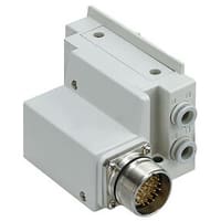 Múltiple, 4 estado, SY5000 serie, 1/"4 fitt, dir mt, pinta lateral, conec circulares