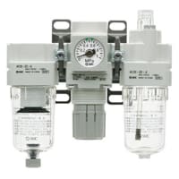Filtro/regulador/lubricador, 1 " NPT, 125PSI, dren del NC, galga | SMC
