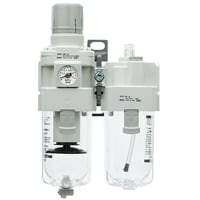 Filtre el regulador/el lubricador, 1/4NPT, galga, indicador, protector del tazón de fuente, 125PSI