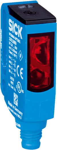 Sensor de proximidad fotoeléctrico, BGS, NPN, LED, 20mm-200m m, Vis Rd Lght, conec M8