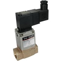 Válvula, proceso, para el control de flujo, solenoide, NC, 1MPa, sello de FKM, 3/8PT, 24VDC, estruendo | SMC