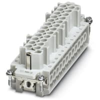 Relleno rectangular del zócalo, 24+PE, B24, tornillo, hembra, serie de HEAVYCON B24