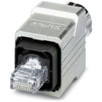 Empuje/las conec del tirón; metal; conec de w/RJ45 QUICKON; 8-pos; w/QUICKON ayunan las conec