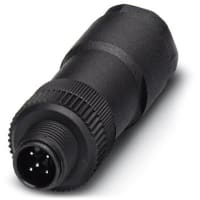 Conec plásticas del tornillo del nudo de las conec derecho 5 del tornillo masculino de la posición M12 de las conec del sensor/del actuador