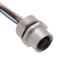Limpiar-tipo zócalo del sensor/del actuador; 5-pos; M12; montaje del frente/del tornillo; 5x 0.34m m