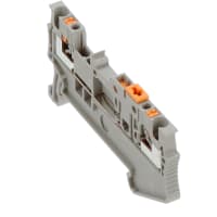 Bloque del término de la desconexión del cuchillo; Empujar-en las conec; AWG: 26-14; 10A; 400V; 58.9m m; W: 3.5m m; gris