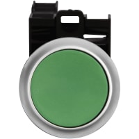 Interruptor de botón, 22m m, verde, botón momentáneo, rasante, 6A, 500V, serie del RMQ-Titán